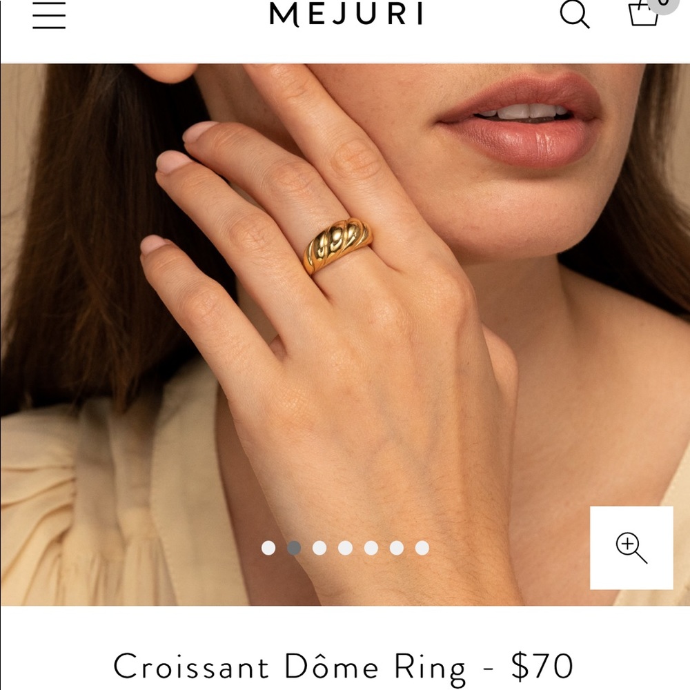 Mejuri 14k gold vermeil Croissant Dome Ring